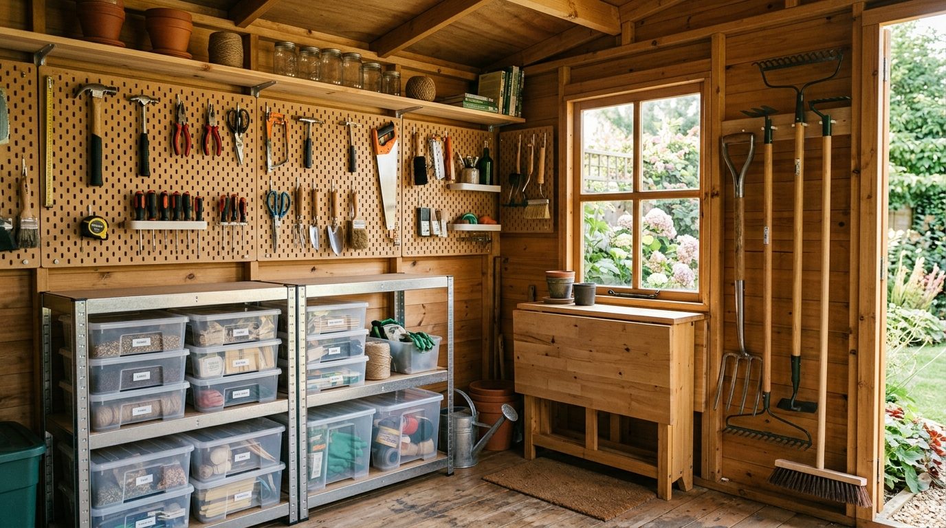 10 idées ingénieuses pour optimiser l’aménagement de votre abri de jardin
