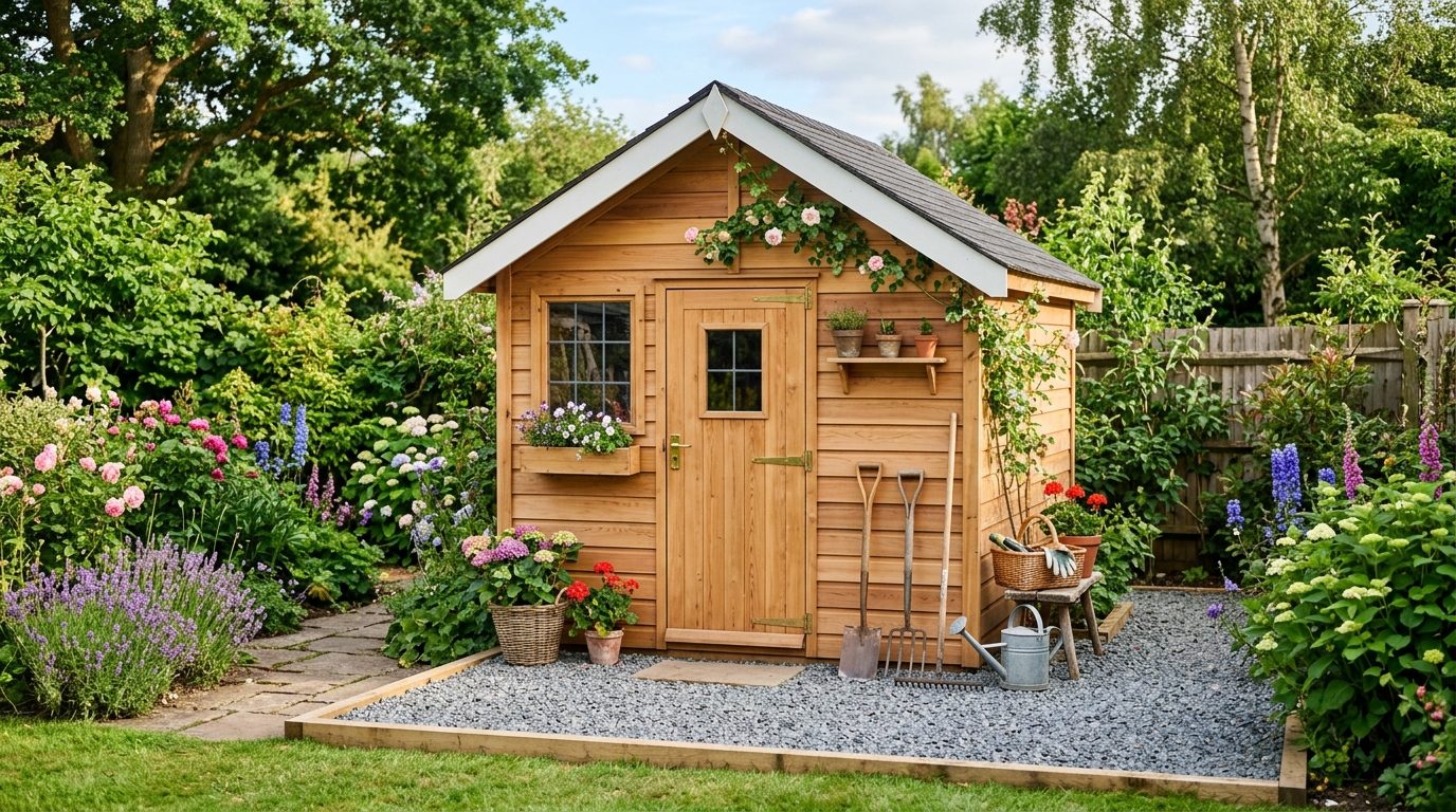 Abri de jardin en bois 5m² : guide d&rsquo;achat, pose et aménagement sans démarche