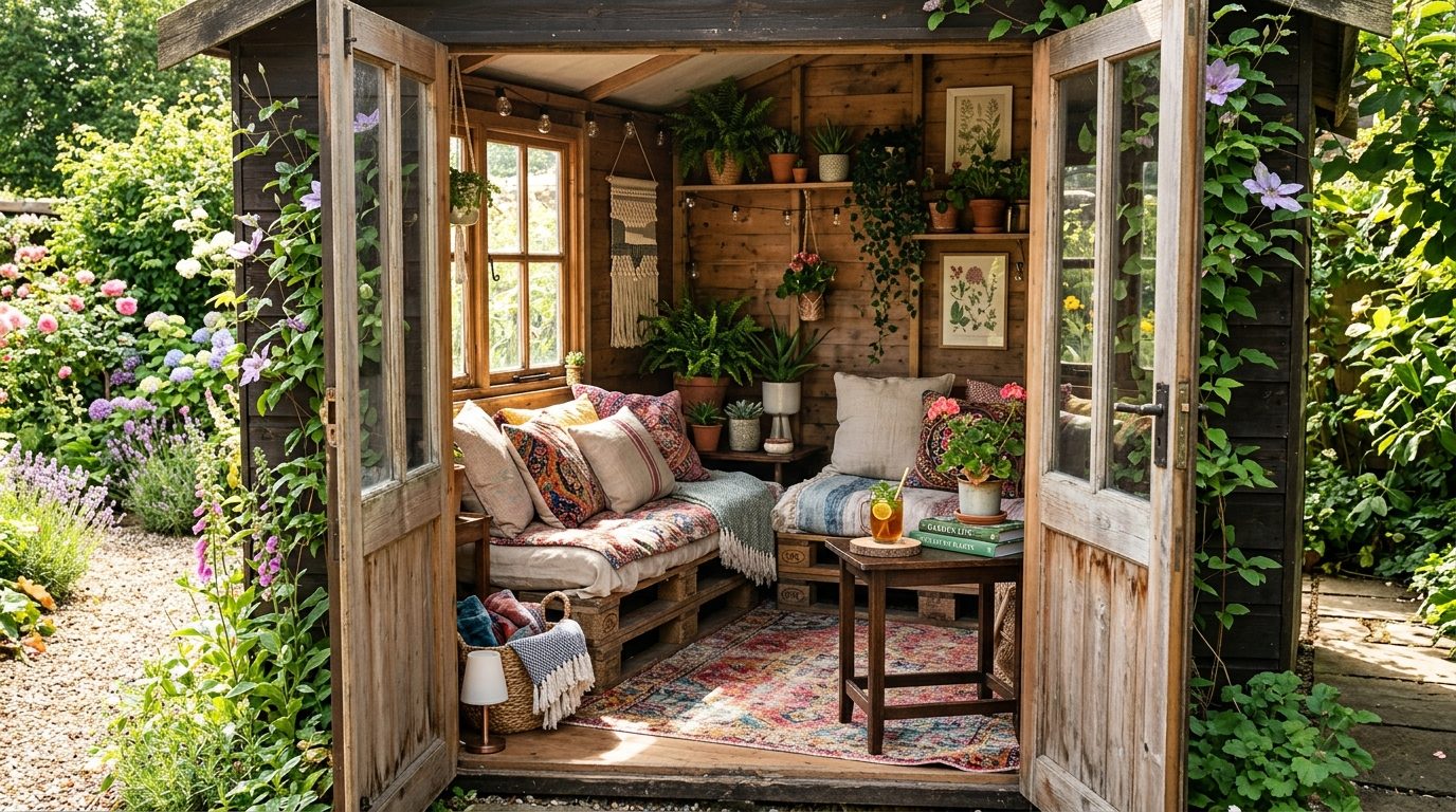Abri de jardin espace détente : 7 idées faciles pour un été réussi